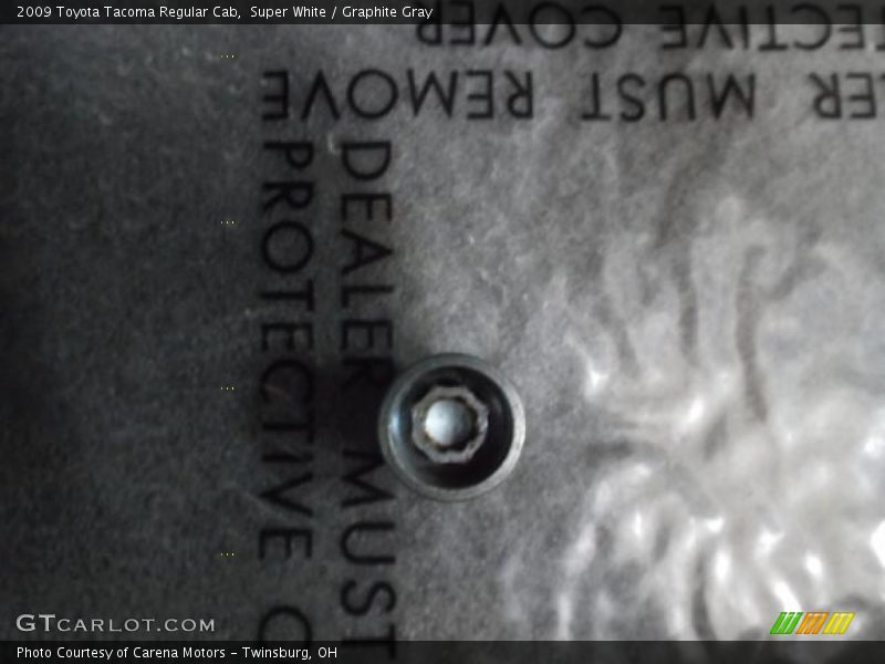 Super White / Graphite Gray 2009 Toyota Tacoma Regular Cab