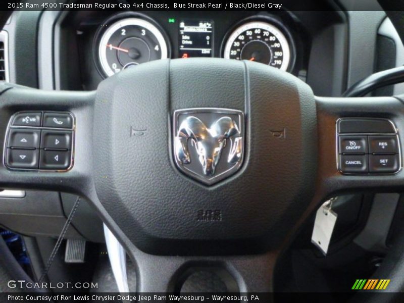 Blue Streak Pearl / Black/Diesel Gray 2015 Ram 4500 Tradesman Regular Cab 4x4 Chassis