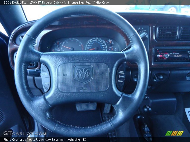Intense Blue Pearl / Mist Gray 2001 Dodge Ram 1500 ST Regular Cab 4x4