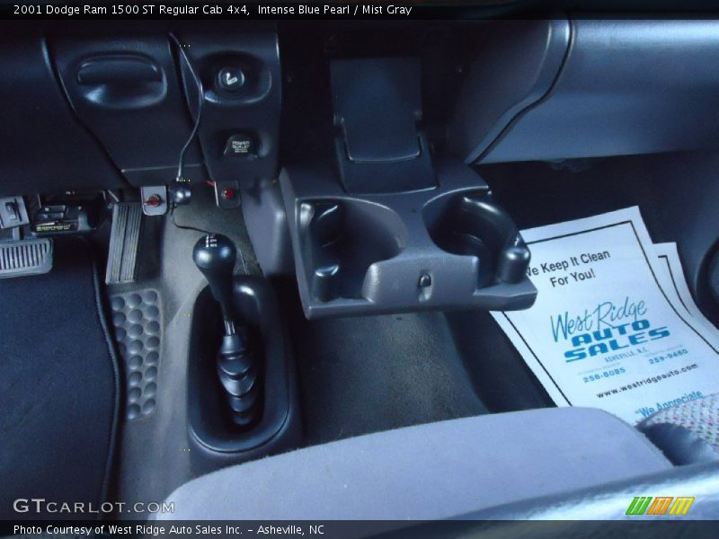 Intense Blue Pearl / Mist Gray 2001 Dodge Ram 1500 ST Regular Cab 4x4