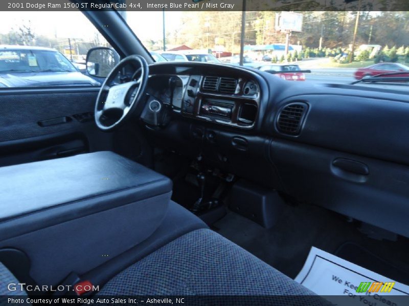 Intense Blue Pearl / Mist Gray 2001 Dodge Ram 1500 ST Regular Cab 4x4
