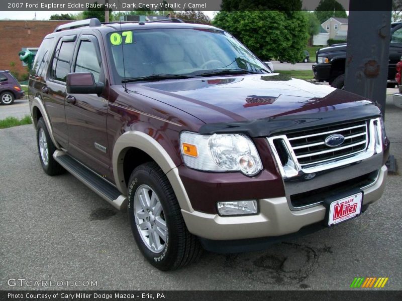Dark Cherry Metallic / Camel 2007 Ford Explorer Eddie Bauer 4x4