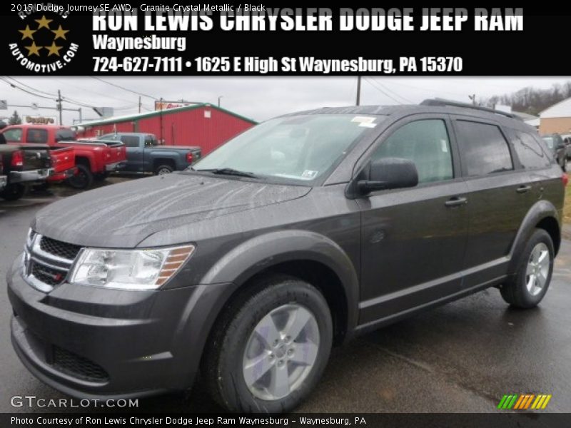 Granite Crystal Metallic / Black 2015 Dodge Journey SE AWD