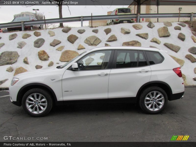 Alpine White / Sand Beige 2015 BMW X3 xDrive28i