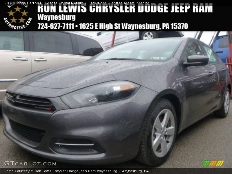 Granite Crystal Metallic / Black/Light Tungsten Accent Stitching 2015 Dodge Dart SXT