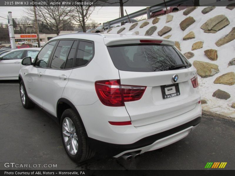 Alpine White / Sand Beige 2015 BMW X3 xDrive28i