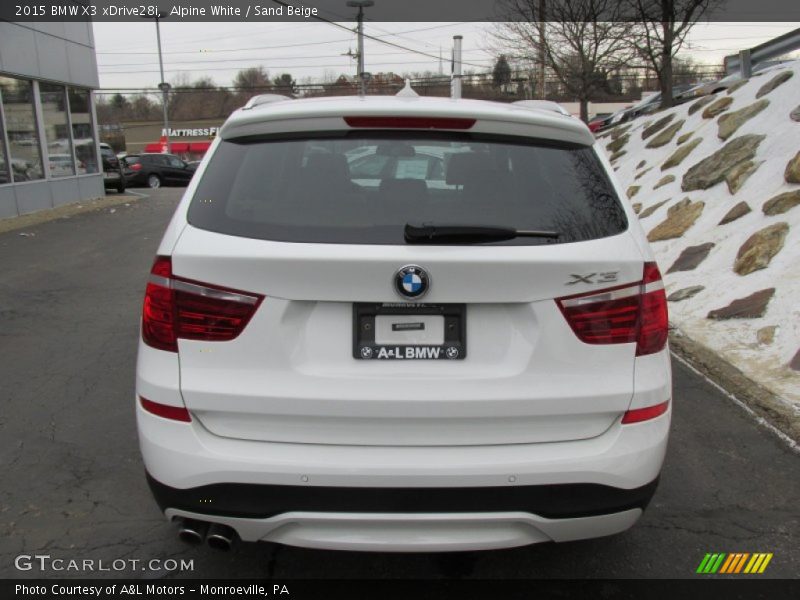 Alpine White / Sand Beige 2015 BMW X3 xDrive28i
