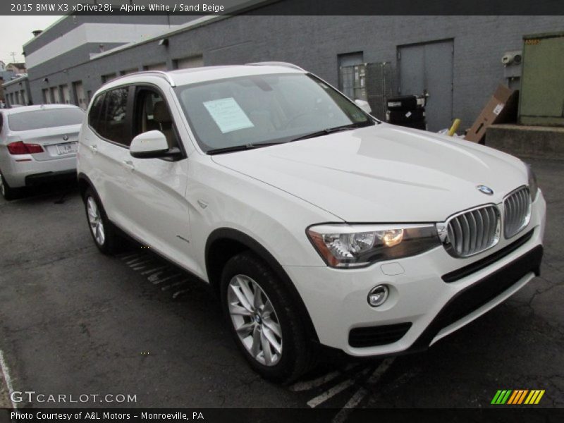 Alpine White / Sand Beige 2015 BMW X3 xDrive28i