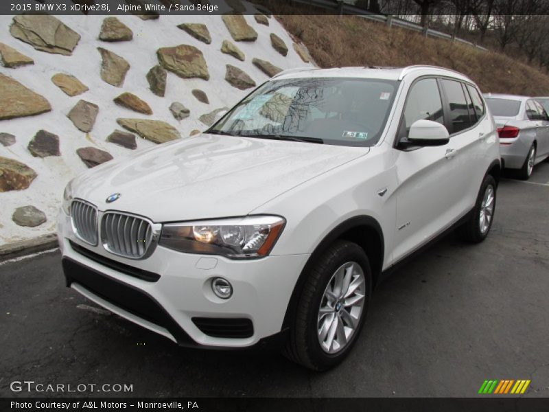Alpine White / Sand Beige 2015 BMW X3 xDrive28i