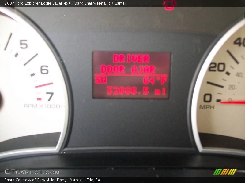 Dark Cherry Metallic / Camel 2007 Ford Explorer Eddie Bauer 4x4