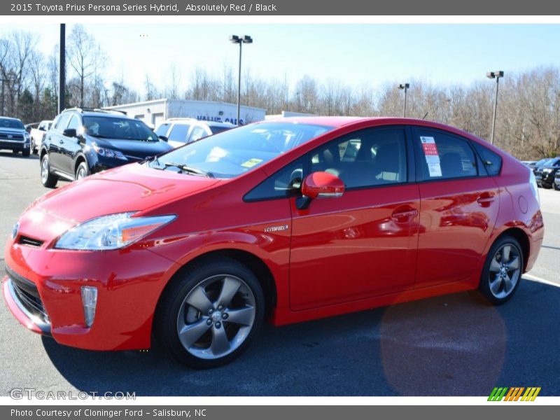 Absolutely Red / Black 2015 Toyota Prius Persona Series Hybrid