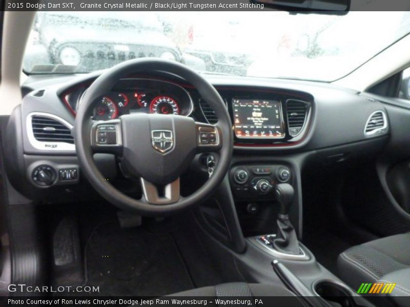 Granite Crystal Metallic / Black/Light Tungsten Accent Stitching 2015 Dodge Dart SXT