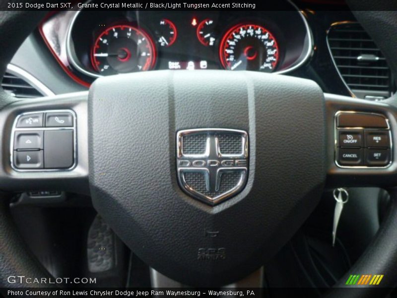 Granite Crystal Metallic / Black/Light Tungsten Accent Stitching 2015 Dodge Dart SXT