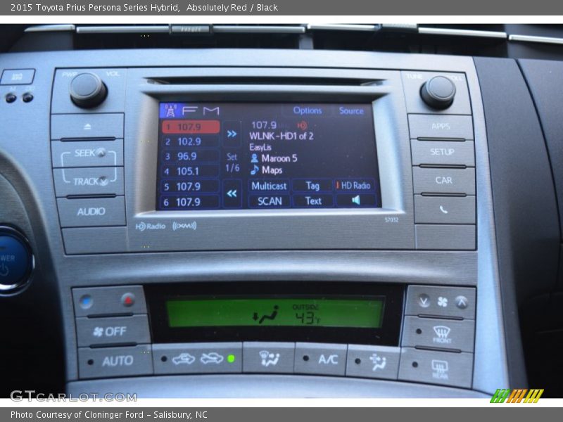 Controls of 2015 Prius Persona Series Hybrid