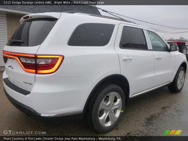 Bright White / Black/Light Frost Beige 2015 Dodge Durango Limited AWD