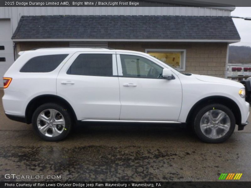 Bright White / Black/Light Frost Beige 2015 Dodge Durango Limited AWD