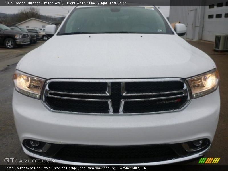 Bright White / Black/Light Frost Beige 2015 Dodge Durango Limited AWD