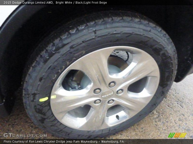 Bright White / Black/Light Frost Beige 2015 Dodge Durango Limited AWD