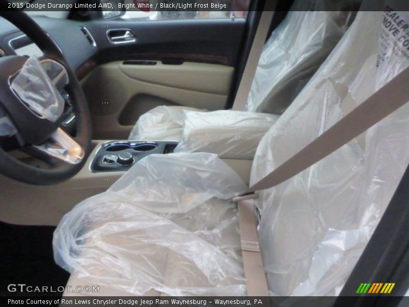 Bright White / Black/Light Frost Beige 2015 Dodge Durango Limited AWD