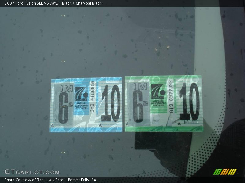 Black / Charcoal Black 2007 Ford Fusion SEL V6 AWD