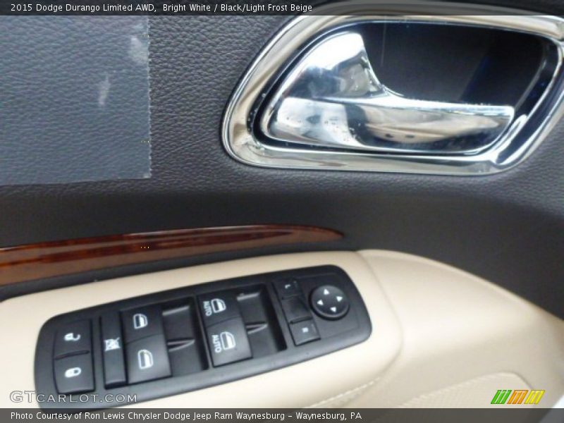 Bright White / Black/Light Frost Beige 2015 Dodge Durango Limited AWD