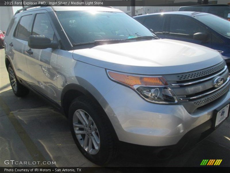 Ingot Silver / Medium Light Stone 2015 Ford Explorer FWD