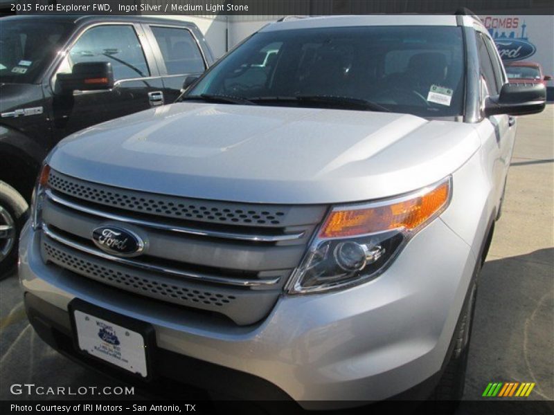 Ingot Silver / Medium Light Stone 2015 Ford Explorer FWD