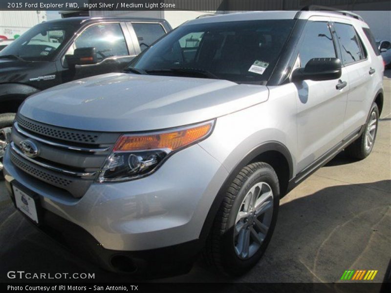 Ingot Silver / Medium Light Stone 2015 Ford Explorer FWD