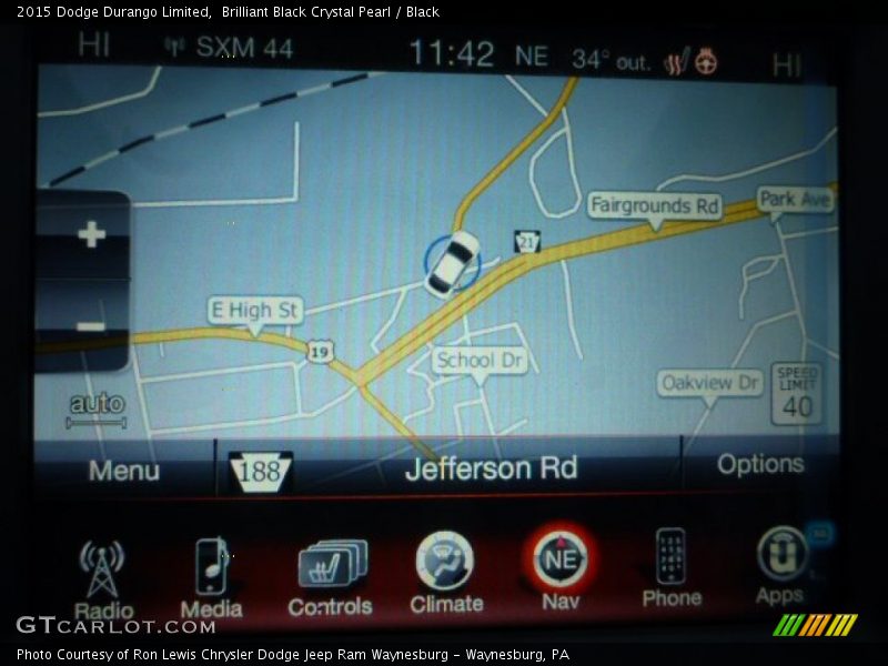 Brilliant Black Crystal Pearl / Black 2015 Dodge Durango Limited