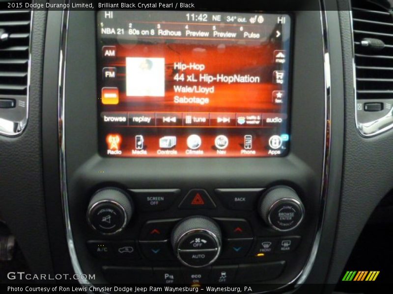 Brilliant Black Crystal Pearl / Black 2015 Dodge Durango Limited