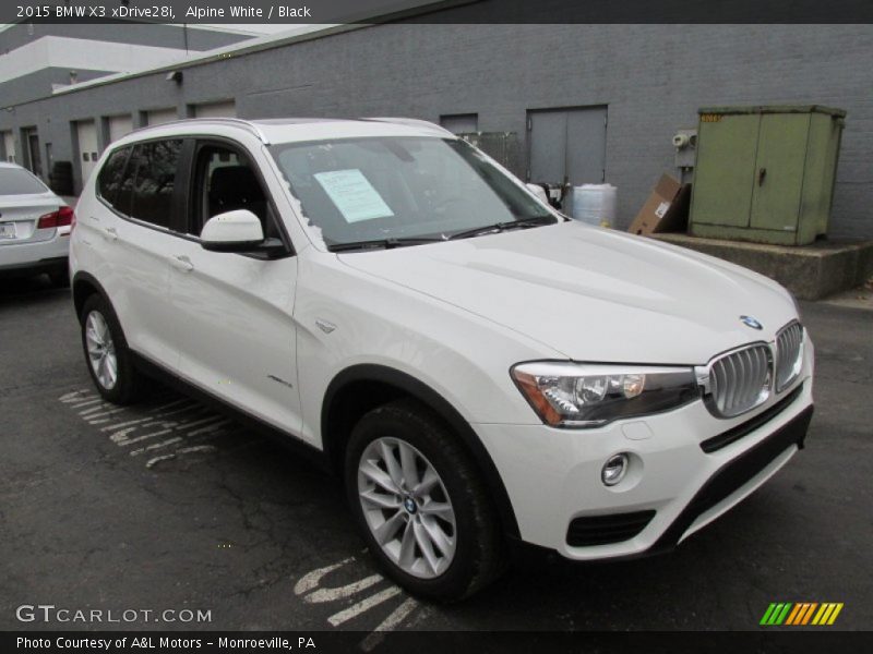 Alpine White / Black 2015 BMW X3 xDrive28i