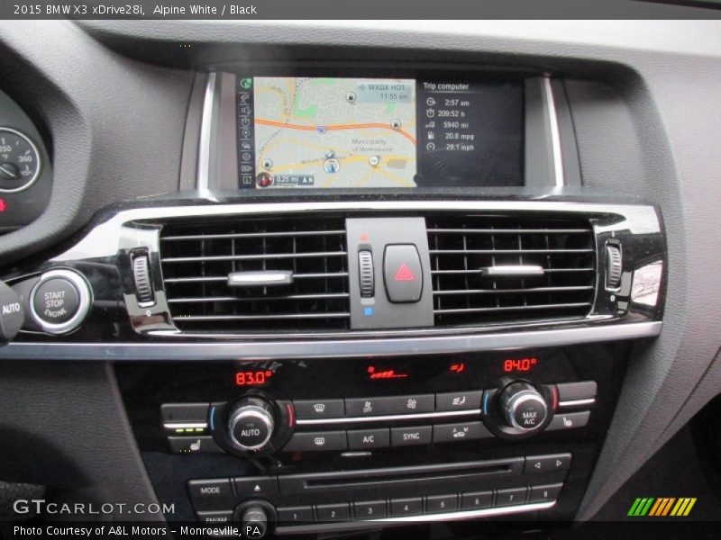 Alpine White / Black 2015 BMW X3 xDrive28i