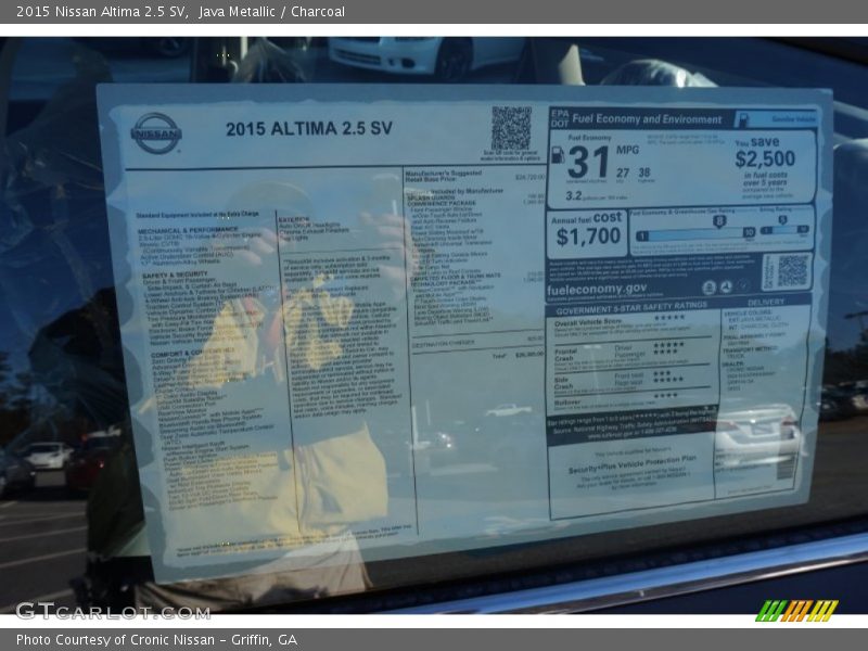 Java Metallic / Charcoal 2015 Nissan Altima 2.5 SV