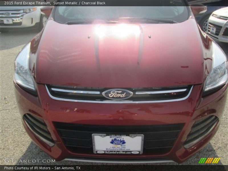 Sunset Metallic / Charcoal Black 2015 Ford Escape Titanium