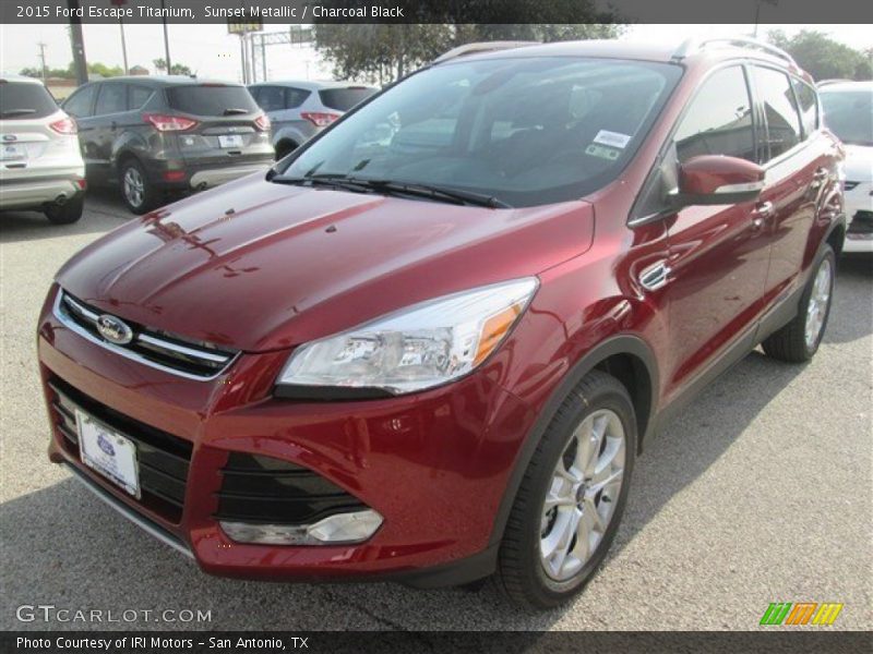 Sunset Metallic / Charcoal Black 2015 Ford Escape Titanium