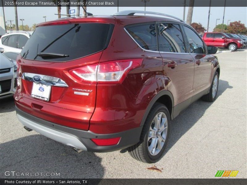 Sunset Metallic / Charcoal Black 2015 Ford Escape Titanium
