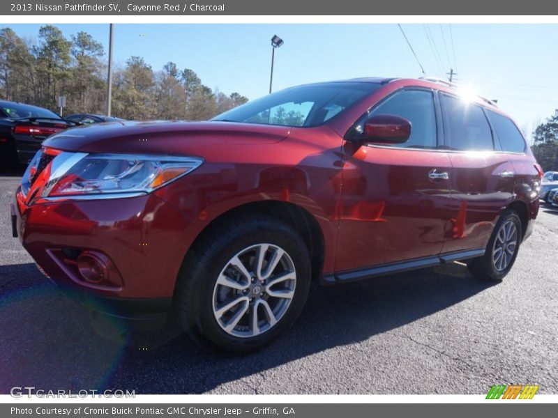 Cayenne Red / Charcoal 2013 Nissan Pathfinder SV