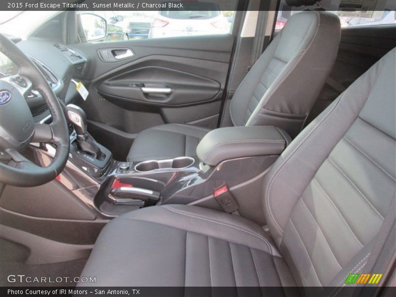 Sunset Metallic / Charcoal Black 2015 Ford Escape Titanium