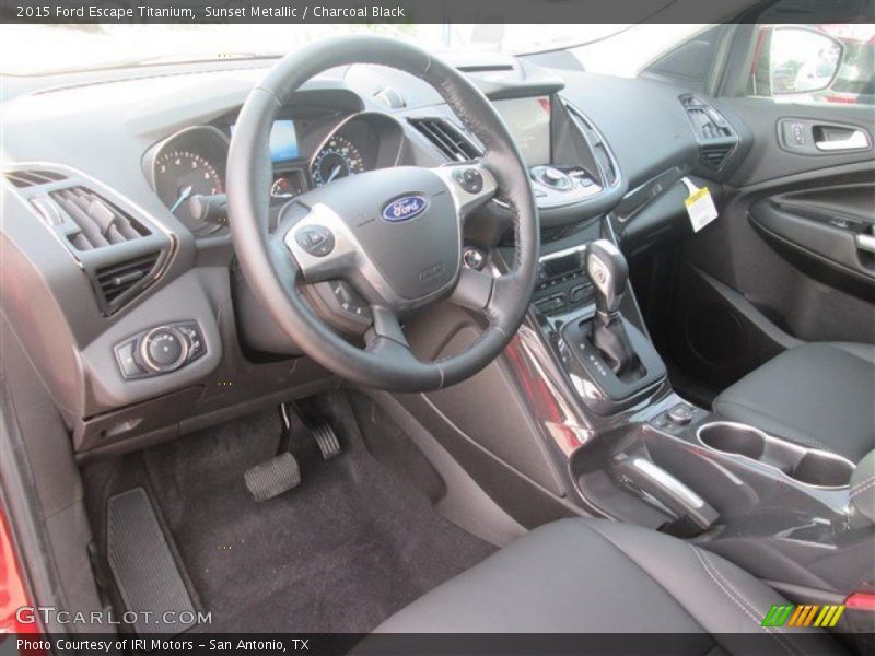 Sunset Metallic / Charcoal Black 2015 Ford Escape Titanium