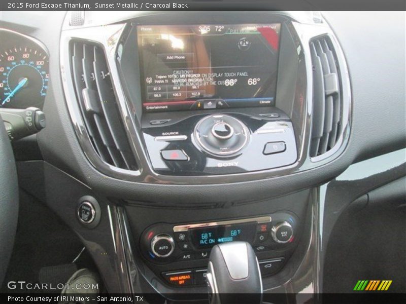 Sunset Metallic / Charcoal Black 2015 Ford Escape Titanium