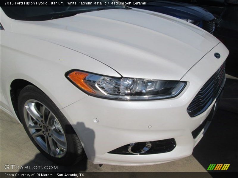 White Platinum Metallic / Medium Soft Ceramic 2015 Ford Fusion Hybrid Titanium