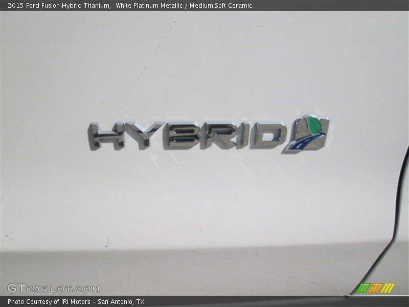 White Platinum Metallic / Medium Soft Ceramic 2015 Ford Fusion Hybrid Titanium