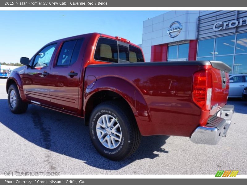 Cayenne Red / Beige 2015 Nissan Frontier SV Crew Cab
