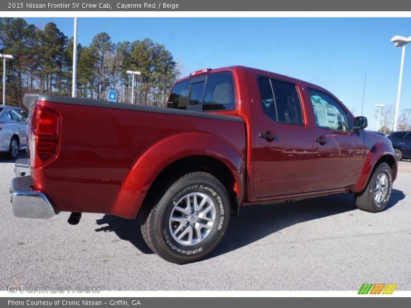 Cayenne Red / Beige 2015 Nissan Frontier SV Crew Cab