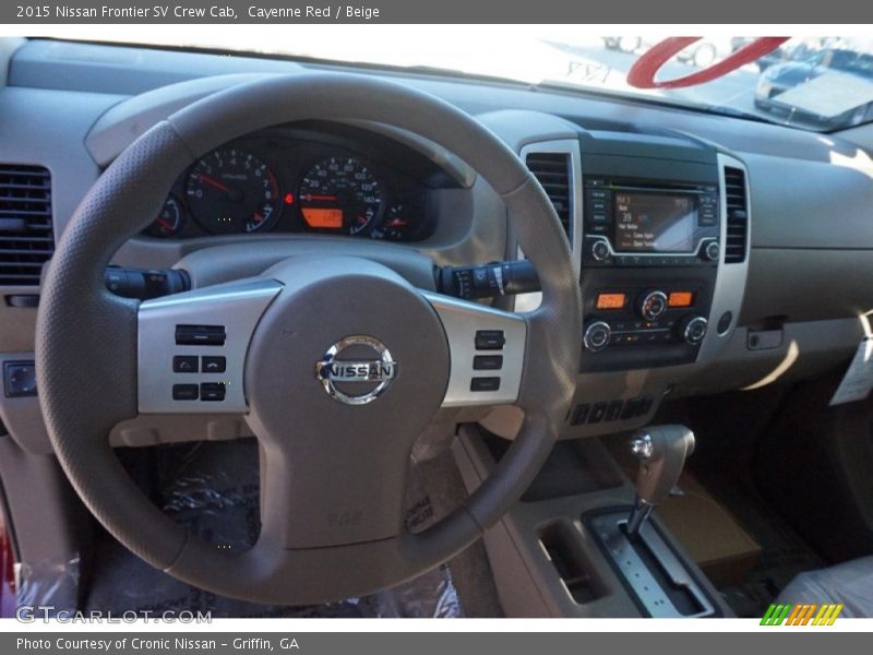 Cayenne Red / Beige 2015 Nissan Frontier SV Crew Cab