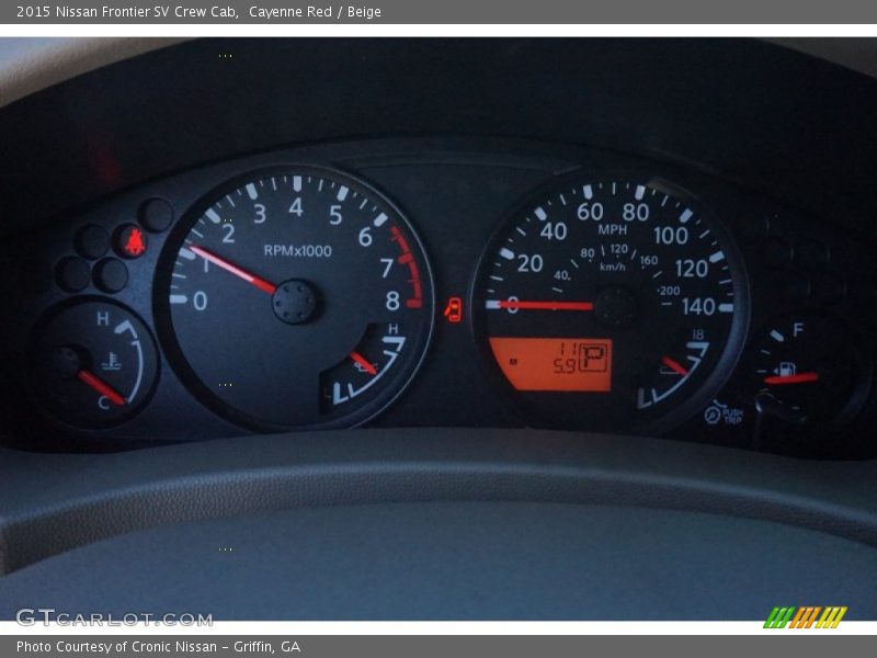 Cayenne Red / Beige 2015 Nissan Frontier SV Crew Cab