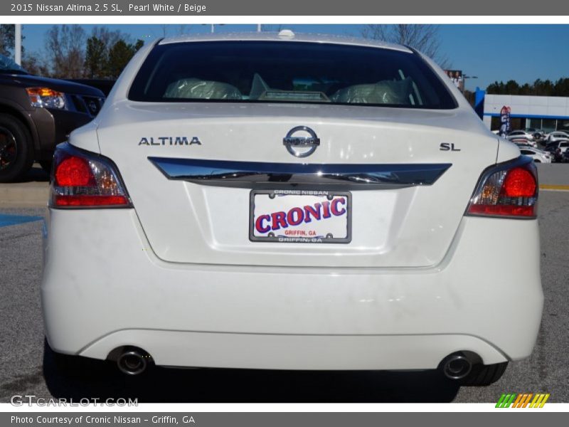 Pearl White / Beige 2015 Nissan Altima 2.5 SL