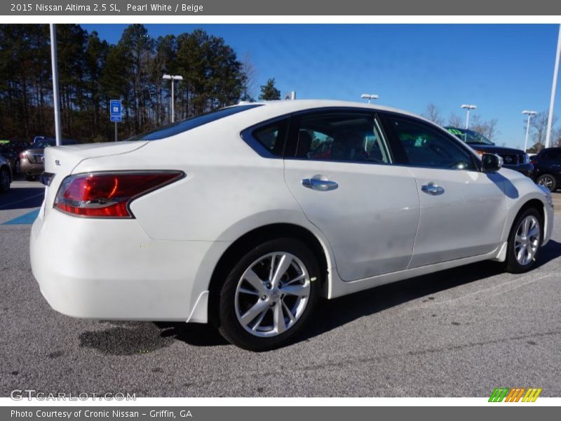 Pearl White / Beige 2015 Nissan Altima 2.5 SL