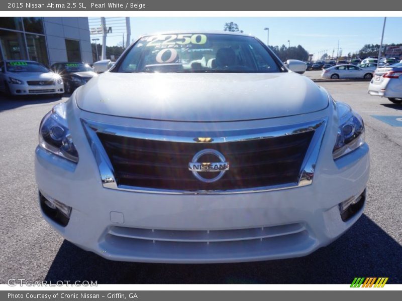 Pearl White / Beige 2015 Nissan Altima 2.5 SL