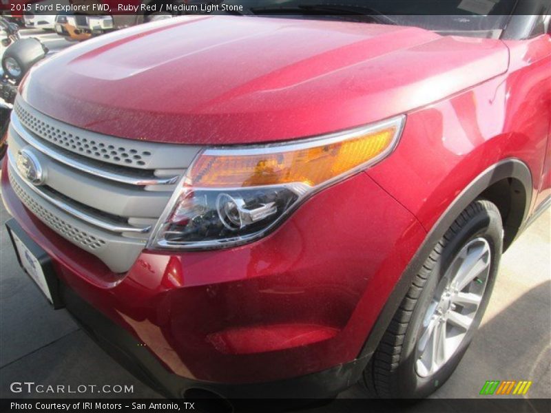Ruby Red / Medium Light Stone 2015 Ford Explorer FWD